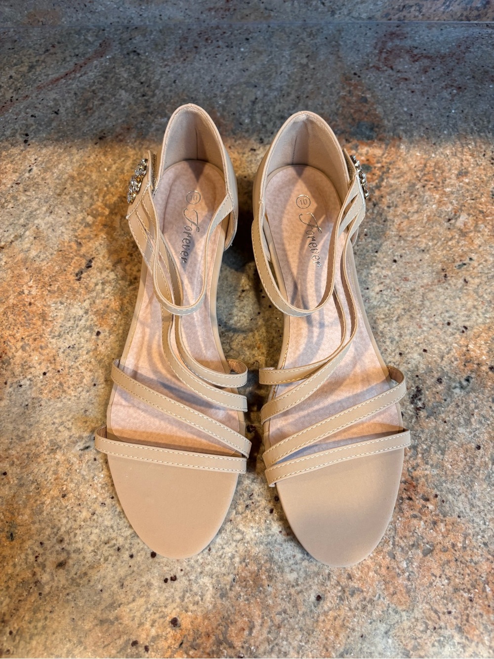 Women’s Strappy Low Heel Sandals - Beige